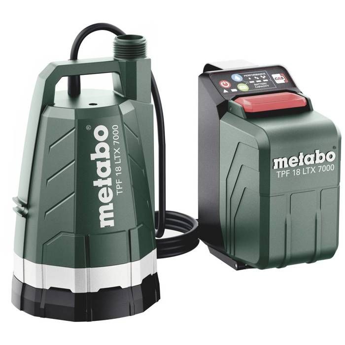 Pompe submersible METABO TPF 18 LTX 7000 7000 /h 9 Sur batterie