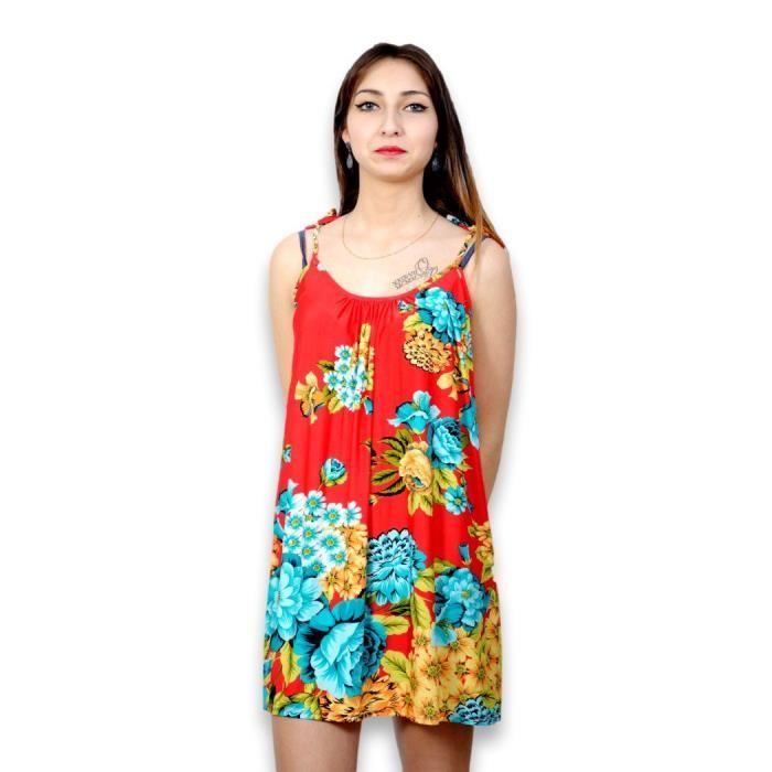 Robe tunique MIELO MODA femme Robe bretelles imprimée