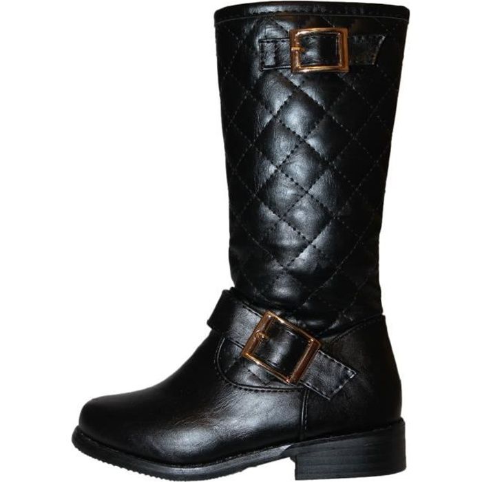 boots filles cuir