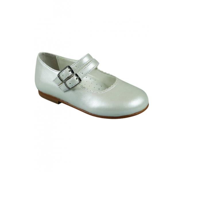 Chaussures Bebe Bapteme Fille Semelle Marron Do Blanc Cdiscount