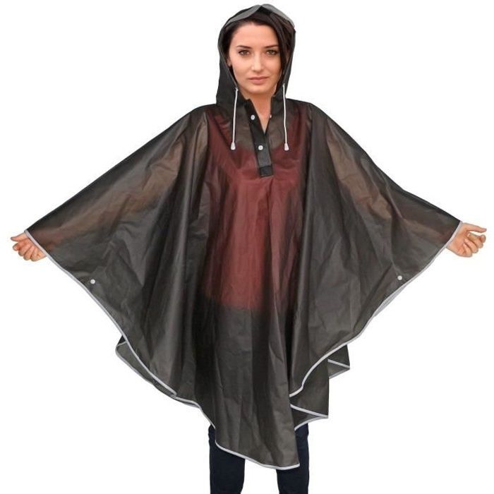 Poncho de pluie a capuche Vêtements de pluie Imperméable 
