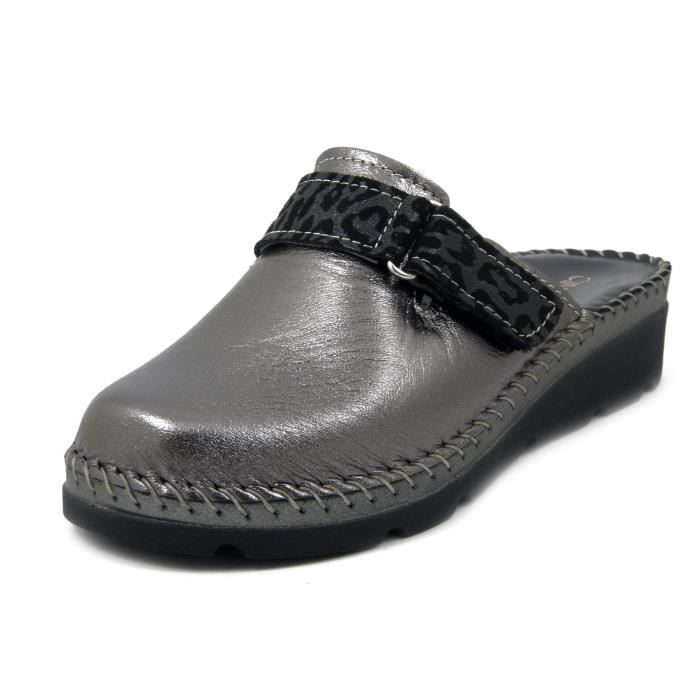 Chaussons cuir femme talon online