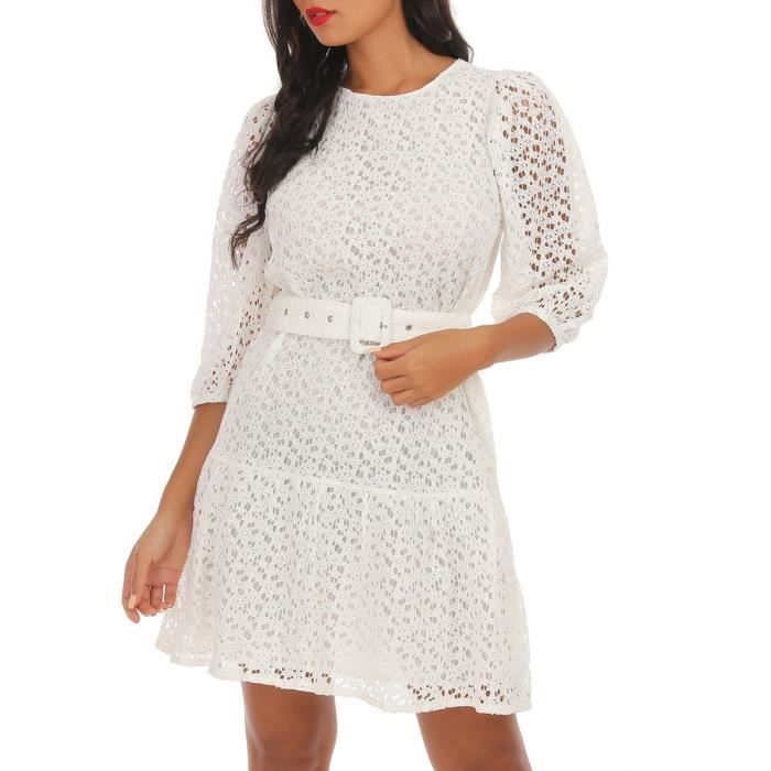 robe ajouree blanche