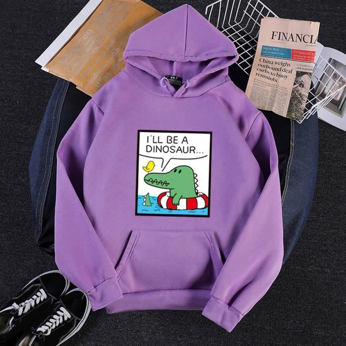 Pull Pour Femme - Coutures Longues - Imprimé Dinosaure