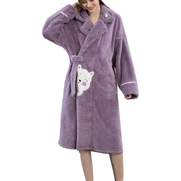 Pyjama Femme 4 Pièces Hiver - Polaire/velours, Manches Longues, Débardeur, Short, Pantalon - Chaud Et Confortable