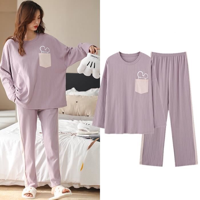 Pyjama,Ensemble 2 pièces T-Shirt et pantalon court pour femme, vêtements de  nuit d'été en coton, hauts et pantalons- Style 26[B6] Blanc - Cdiscount  Prêt-à-Porter