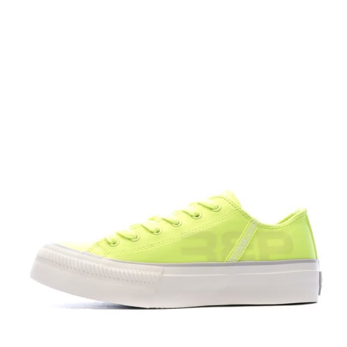 Baskets Jaune Fluo Femme Replay Snap Jaune Cdiscount Chaussures