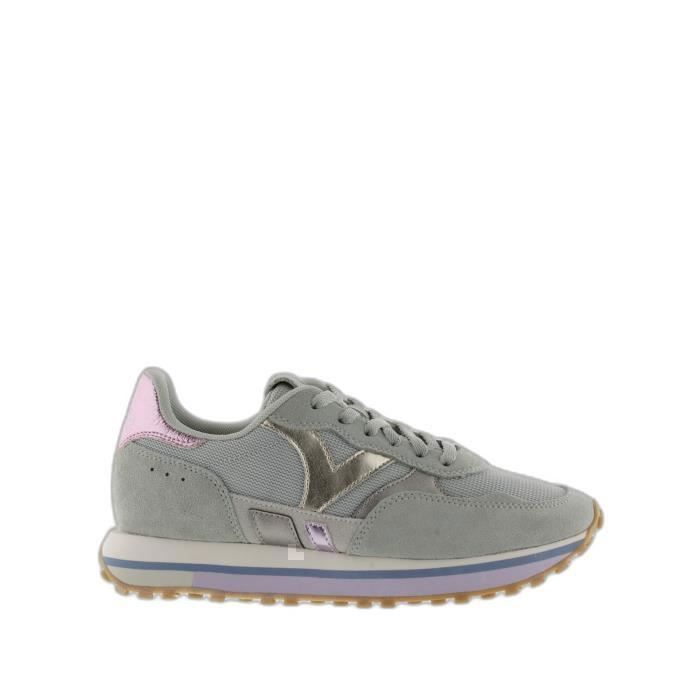 Victoria Baskets femme Victoria Nova - Jade - Cuir - Semelle multicolore - Lacets