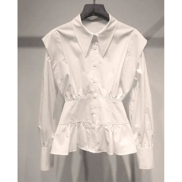 Lot De 2 Chemisiers Blancs à Pois - Col Pèlerin, Manches 3/4 - Taille S - Occasion Très Bon état