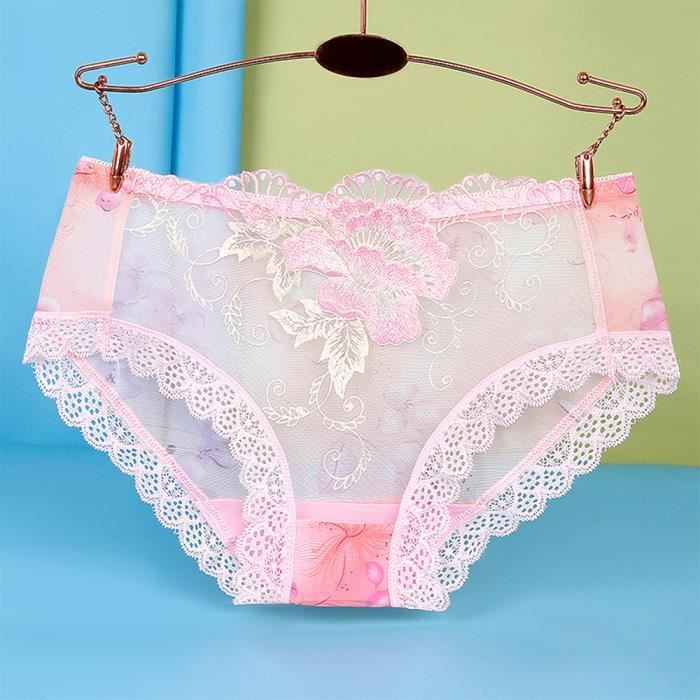 Culotte slip Culotte en dentelle transparente sans couture pour