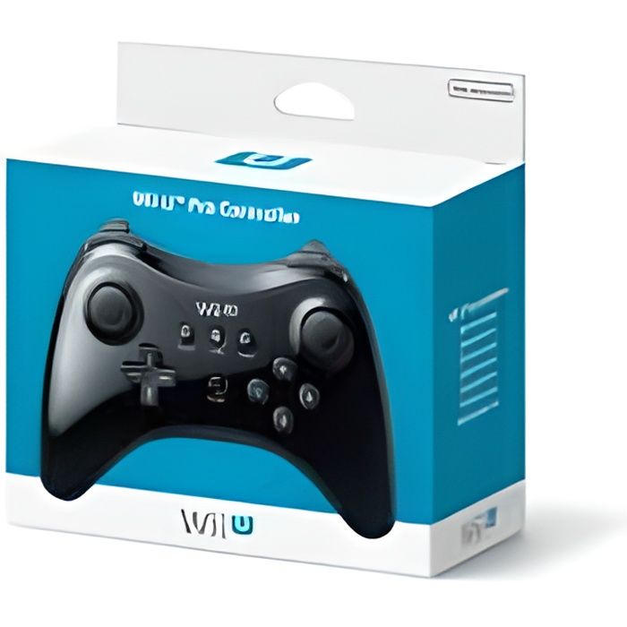 Manette de jeu - Nintendo - Wii U Pro Controller - Sans fil - Noir - Vibration Oui