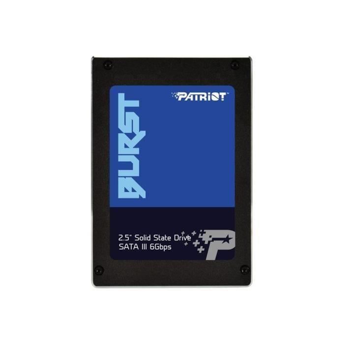 Disque SSD Patriot Burst Disque SSD 120 Go interne 2.5" SATA 6Gb-s mémoire tampon : 32 Mo pas cher Disque SSD Patriot Burst Disque SSD 120 Go interne 2.5" SATA 6Gb-s mémoire tampon : 32 Mo pas cher