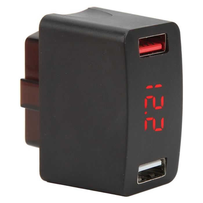 Adattatore Caricabatterie USB OBD Per Auto: Doppia Porta Con Display LED Tensione, Universale 12-24V, Per Dashcam E Ricarica