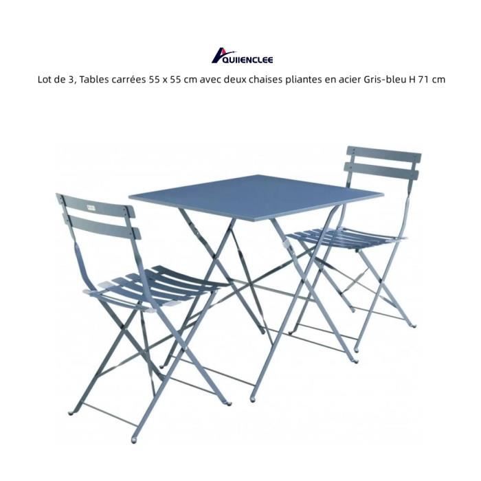 Ensemble Table Et Chaise Pliantes En Acrylique, Petit Plateau