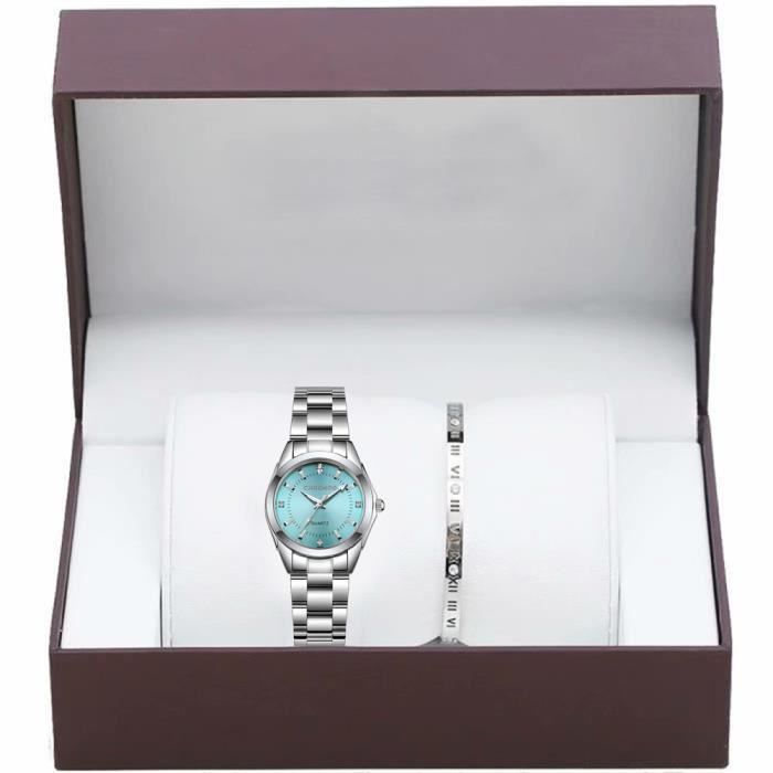 Coffret cadeau montre femme montre quartz l gante bracelet