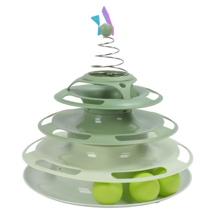 Meilleurs prix pour Jouet Chat Interactif Tourne Disque Coloré pour Chaton avec Balles