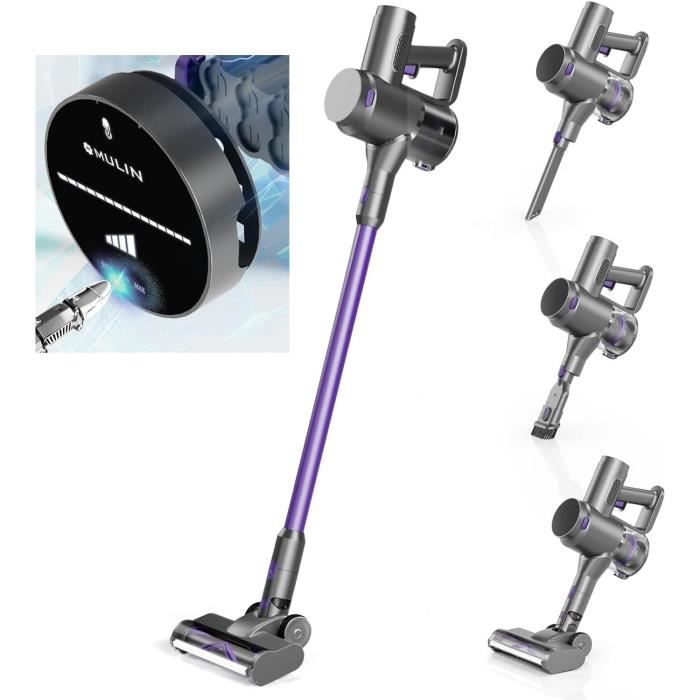 Aspirateur Laveur Sans Fil 2 En 1 - Léger 4,3kg - Autonomie 35min - Double Réservoir 0,75L - Nettoyage Auto - Écran LED