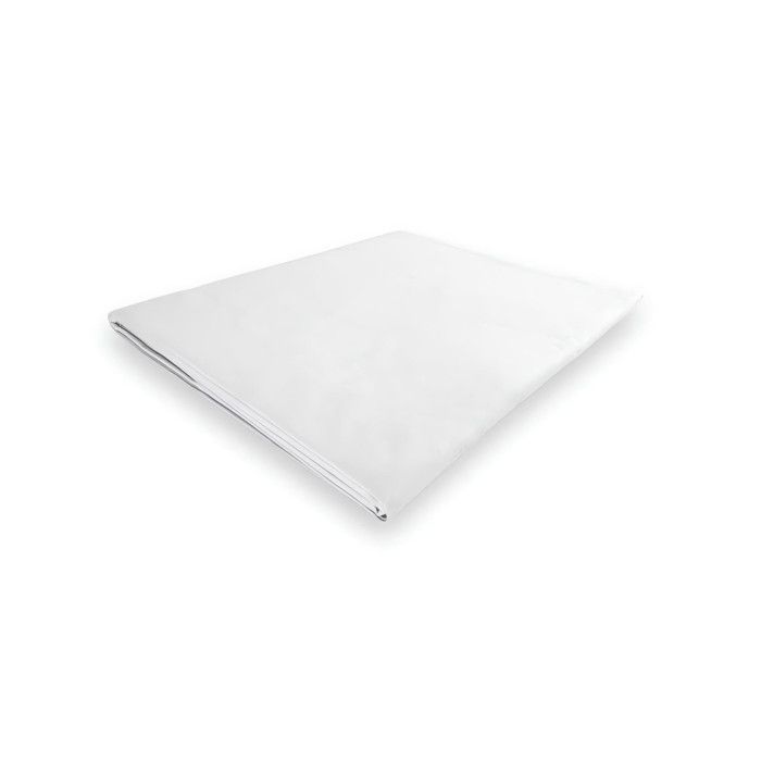 Drap plat en polycoton 280x300 cm PERCALE blanc par Soleil docre Drap plat en polycoton 280x300 cm PERCALE blanc par Soleil docre