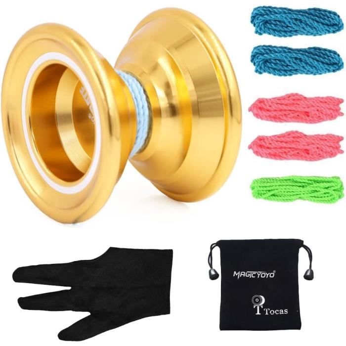 MAGICYOYO Yoyo Enfant N6 Magistrate Yo-Yos Pro Yoyos Professionnel Métal Yo  Yo avec Un Sac à Gants 5 Cordes pour 8+ garçons d'or18 - Cdiscount Jeux -  Jouets