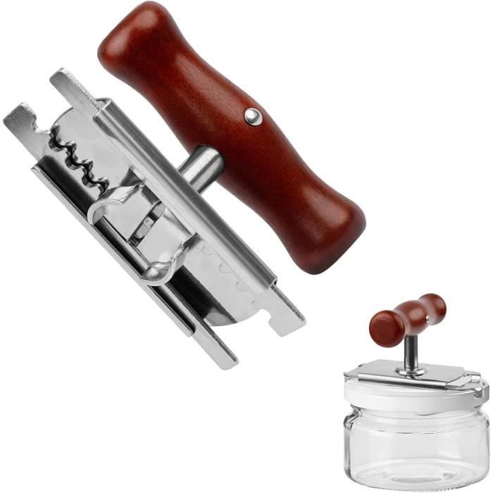 Ouvre-bocal Réglable En Acier Inox - Pour Mains Faibles, Arthrite, Seniors - Ajustable De 1 à 10 Cm - 6