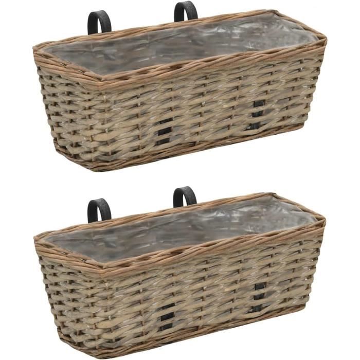 Pelouses et Jardins Jardinage Pots et Cache-Pots Jardinière de Balcon 2 ...