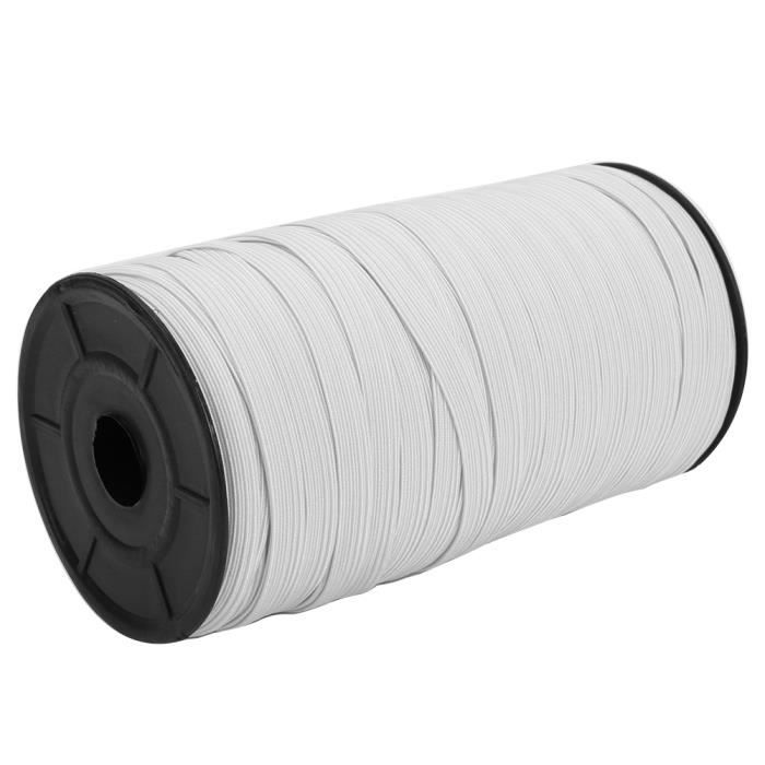 Cordon élastique Plat Tricoté 8 Mm - 3 Mètres, Noir - Pour Couture, Vêtements, Masques, DIY - Trimming Shop