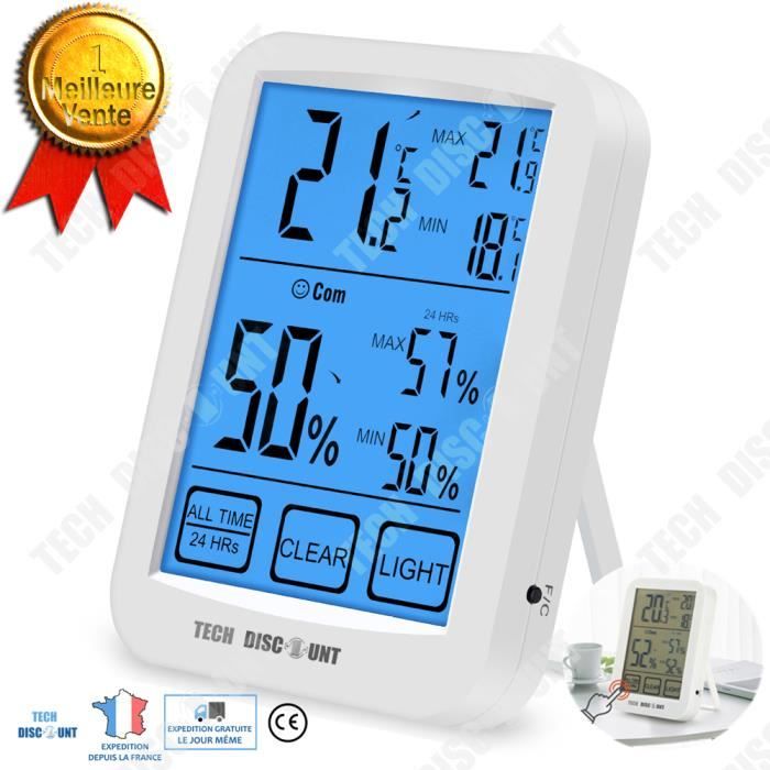 Horlogre station météo sans fil intérieur extérieur capteur thermométre hygrometre numerique LCD prévision moniteur humidité