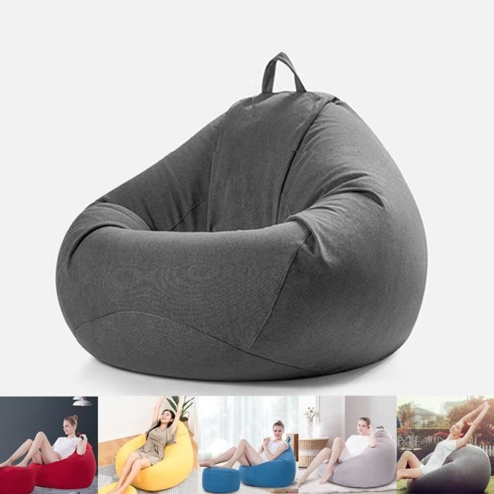 MagiDeal Housse De Pouf Imprimé Football - Blanc - Sans Remplissage