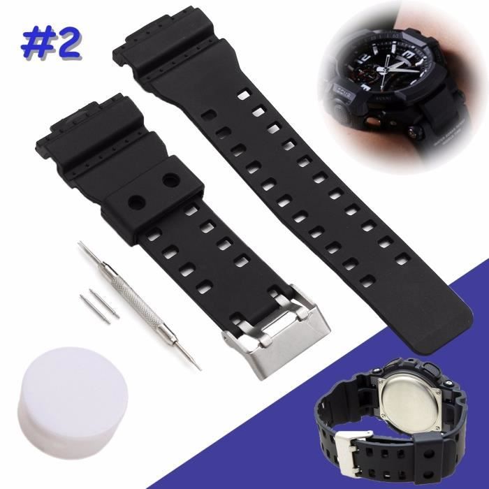 Bracelet Montre en Silicone Bande pour Casio G Shock 16mm GA 100 G