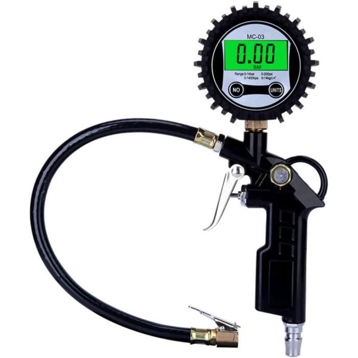 Dsfhkuyb Manomètre de Pression des pneus, 200 Psi, avec Fonction de ...