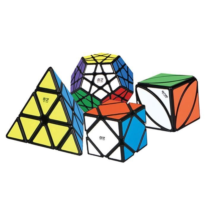 4 Pièces Cube Magique, Speed Cube de Vitesse Magique Lisse Facile à 4 Pièces Cube Magique, Speed Cube de Vitesse Magique Lisse Facile à