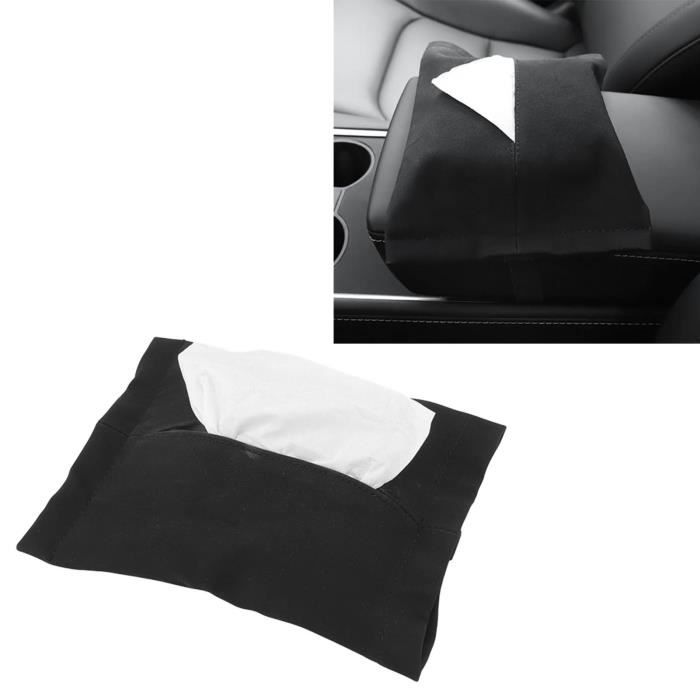 2 Porte-Mouchoirs Pour Visière Voiture - Cuir PU, Noir - Range Vos Mouchoirs Dans L'Habitacle