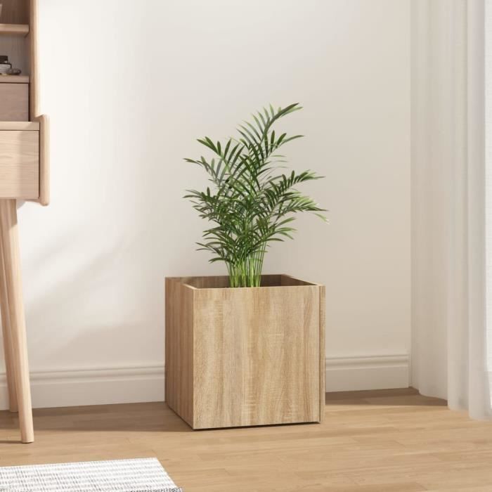 808795 vidaXL Jardinière Chêne sonoma 40x40x40 cm Bois dingénierie