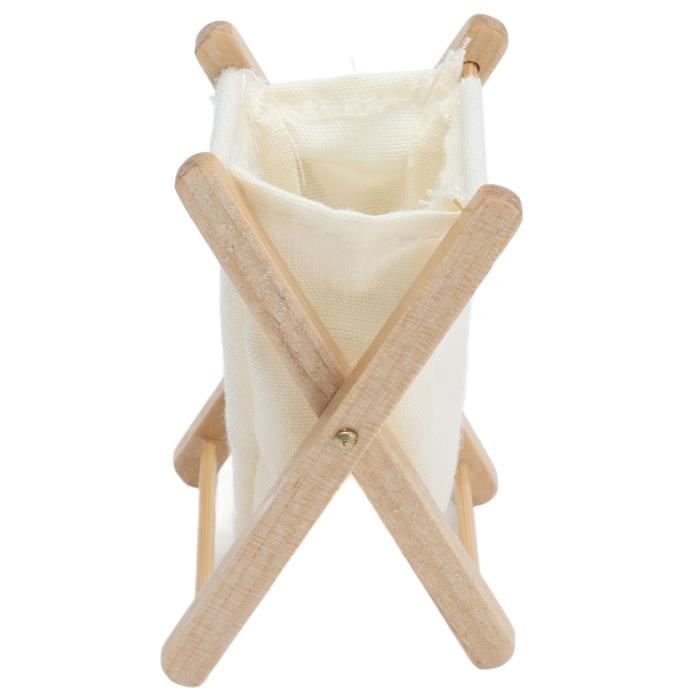 Odoria Panier à Linge Miniature 1/12 – Accessoire Maison De Poupée Blanc