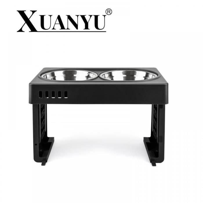 Meilleurs prix pour Gamelle pour animaux - XUANYU - Accessoire Ecuelle - Acier Inoxydable - Antidérapante - Noir