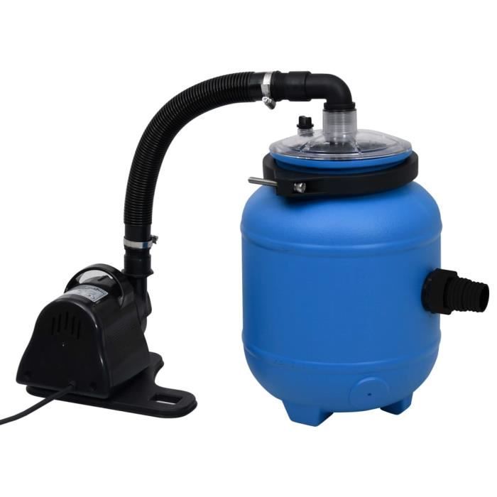 LesSaisons Pompe de filtration de piscine Noir et bleu 4 m³/h 117221 ...