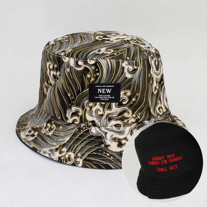 Chapeau De Pêcheur En Coton-lin Avec Motif Chat - Large Bord, Protection Solaire, Pour Femme Beige - 8