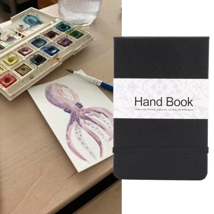 Pack De 3 Carnets Aquarelle à Spirale - 30 Feuilles 300 G/m² Format 14x21.6 Cm - Sans Acide - Avec 6 Pinceaux - Pour Artistes Débutants Et Confirmés