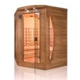Sauna infrarouge Spectra 3 places angulaire - France Sauna - 160x160x200cm-1