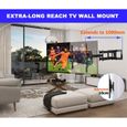FORGING MOUNT Support mural pour TV à longue portée 1090 mm, bras articulé, inclinable et  ant pour TV de 42 à 90", charge maxi[153]-1
