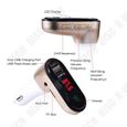 TD® Transmetteur FM Bluetooth Adaptateur Autoradio Kit de Voiture Sans Fil Mains-libres , Chargeur Allume-Cigare avec Double USB-1