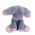 PC26099-Peek-A-Boo l'éléphant en Peluche Cadeaux pour Jouets musicaux - Jouer à Cache - Cache Les Jouets électriques Petit câlin p-1