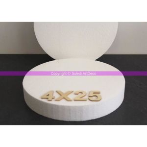 Base Pour Gâteau En Polystyrène - 25cm De Diamètre, Épaisseur H5