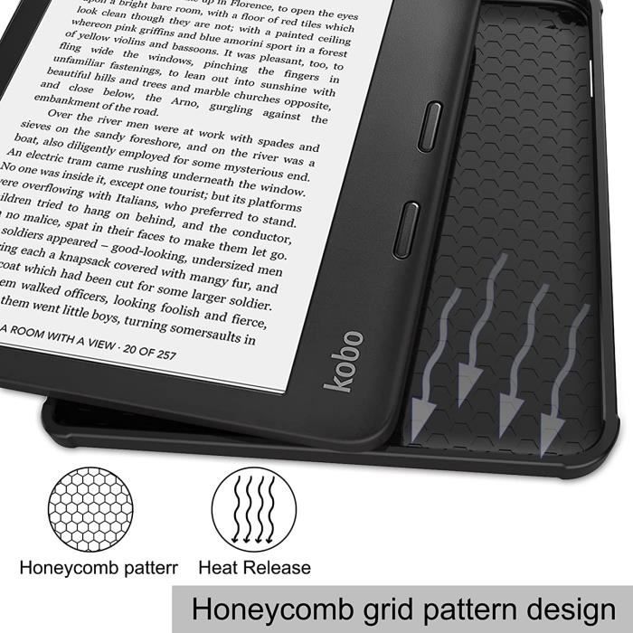 HYMY pour Kobo Libra 2 Coque Flip Case Cover Etui Bumper avec Support  Fonction Housse Kobo Libra 2-Gray[1560] - Cdiscount Informatique
