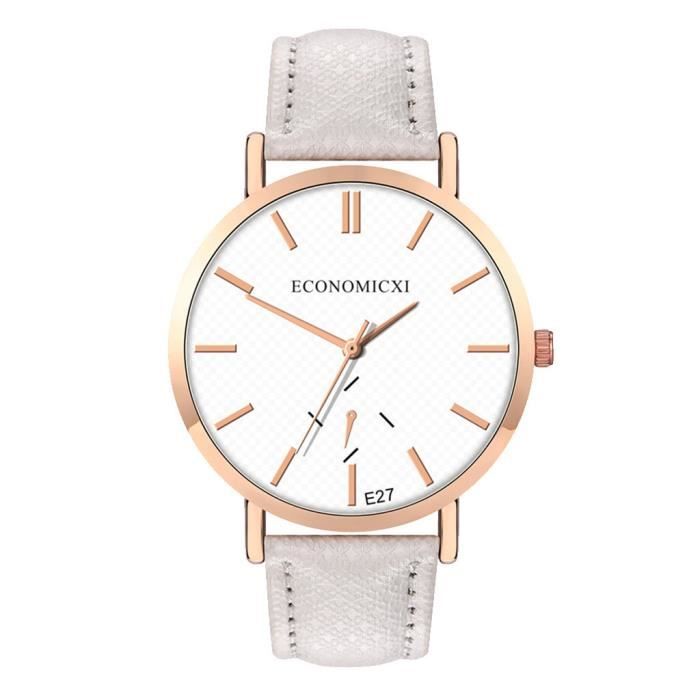 MONTRE BRACELET ECONOMICXI E27 Q4 Bracelet en cuir pour femme