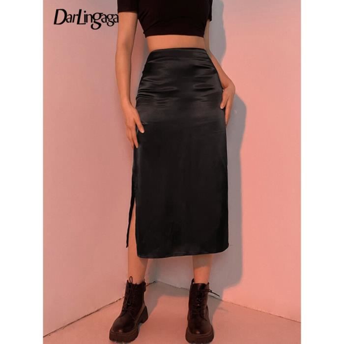Jupe best sale satin marron