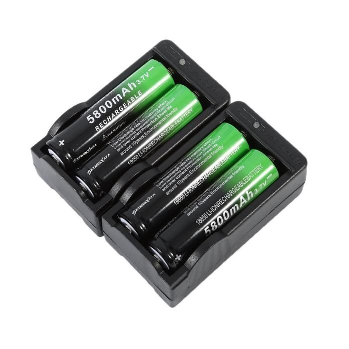 Batterie Ricaricabili 3.7V 5800mAh – 4 Pezzi Per Torcia LED, Faro, Power Bank E Giocattoli RC – Protezioni Multiple E Alta Capacità - 6