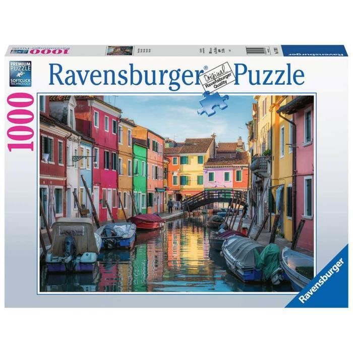 Puzzle 1000 pièces Burano, Italie - Ravensburger - Architecture et