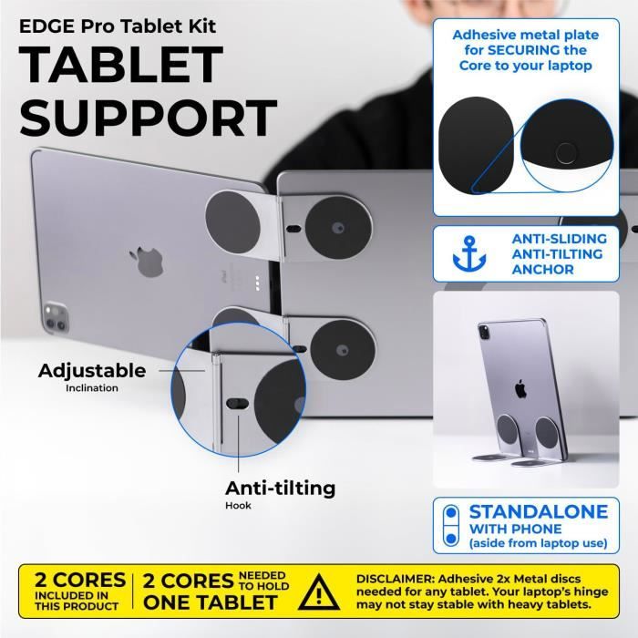 Tablet Tech Support Edge Pro Tablet Kit - Support Telephone Magnetique Et Support Tablette ...
