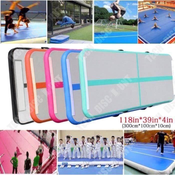 Tapis Gonflable De Gymnastique Airtrack - Épaisseur 10 Ou 20 Cm, Longueurs 3 à 12 M - Pour Entraînement, Yoga, Parcours, Jeux Enfants - Livré Avec Pompe à Air